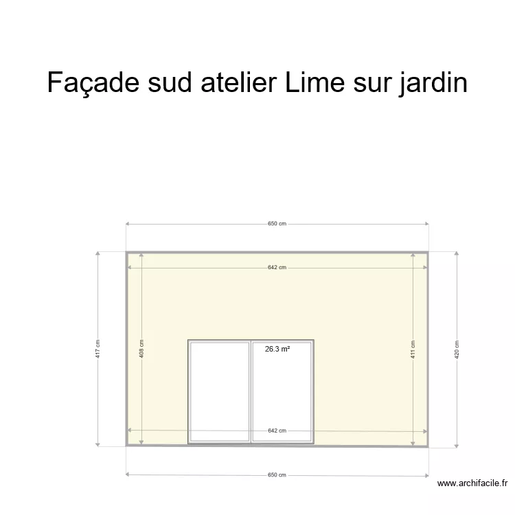 mairie atelier h 420 Lime fa&ccedil;ace ouest sur jardin 20200122. Plan de 