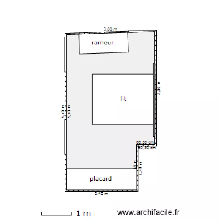 chambre. Plan de chambre. Plan de