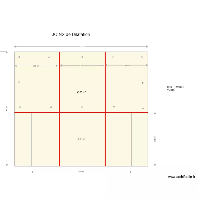 dilatation. Plan de 