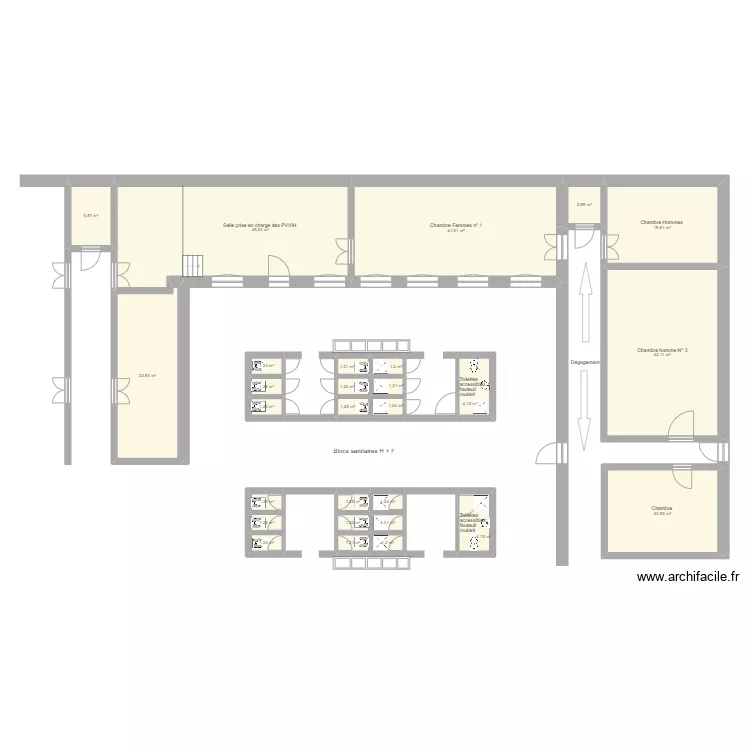 HDS Kiganda - Bâtiment destiné service kiné. Plan de HDS Kiganda - Bâtiment destiné service kiné. Plan de