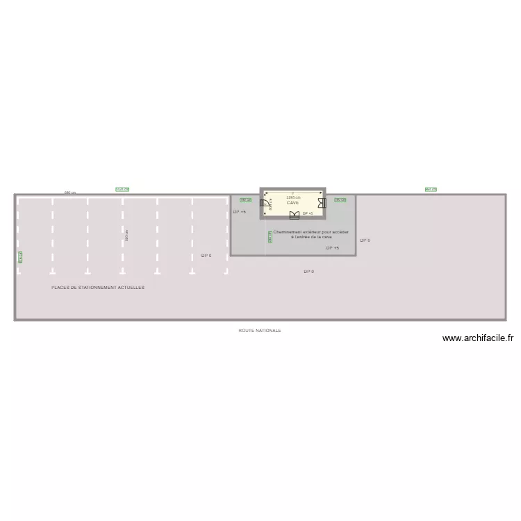 STATIONNEMENTS LA GARE AVANT TRAVAUX. Plan de 