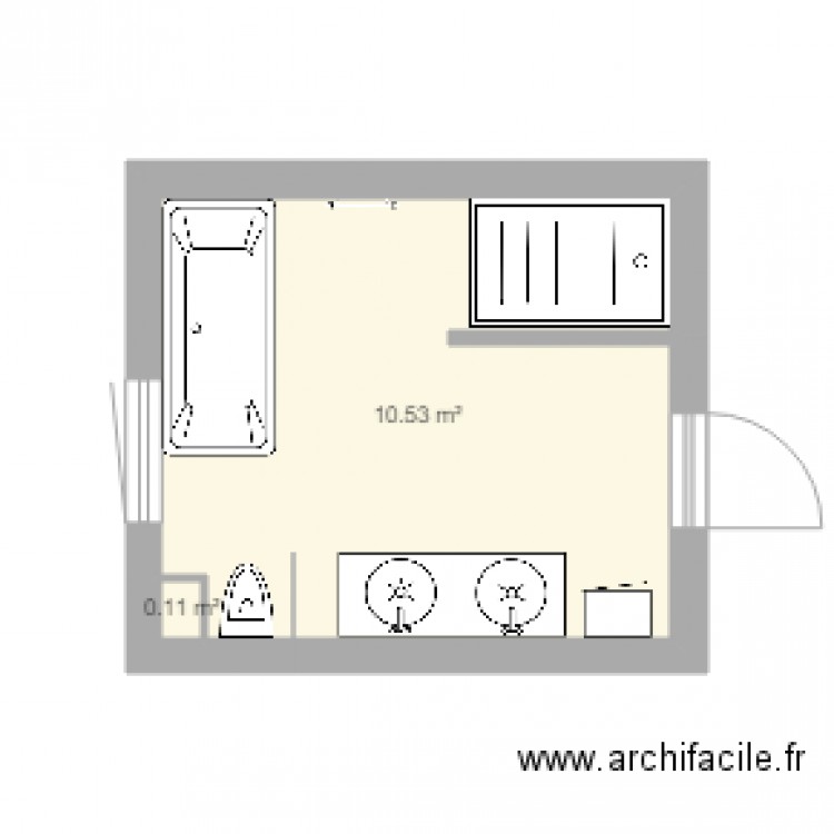 sdb. Plan de 0 pièce et 0 m2