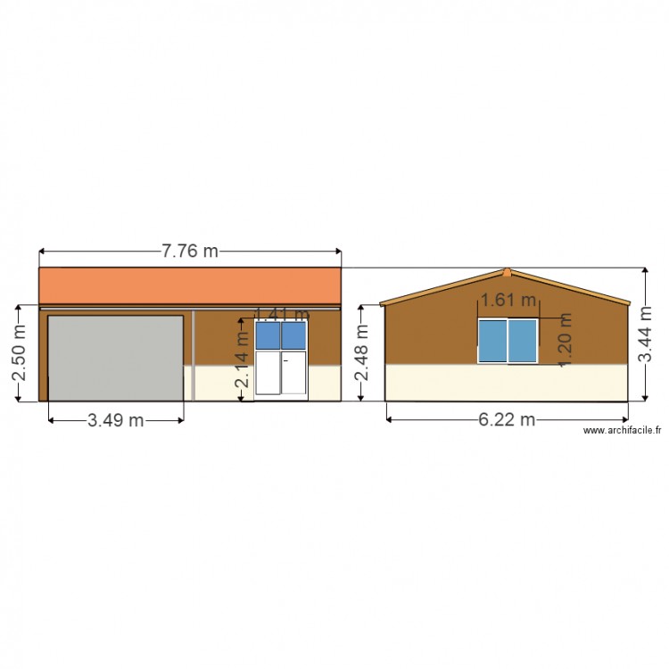 Facades Nord et Ouest 1. Plan de 0 pièce et 0 m2