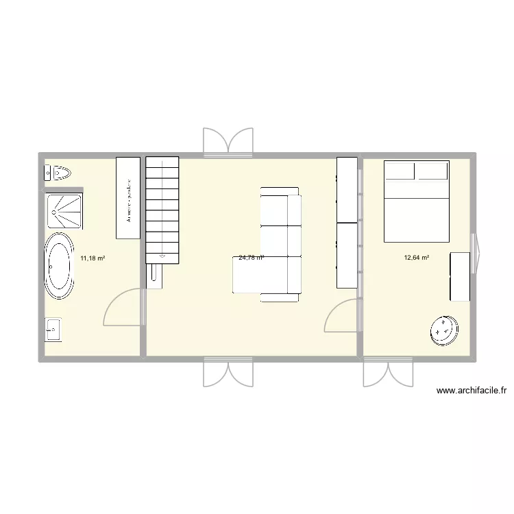 RDC REDISTRIBUTION LJZCO. Plan de 3  et 49 m²