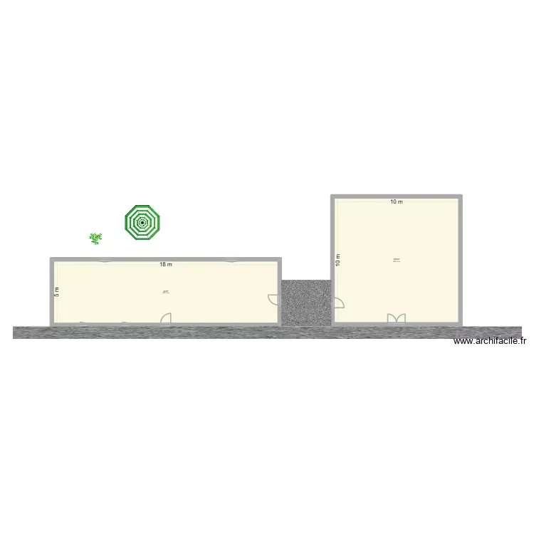 maison cave v2. Plan de 2 Pièces et 190 m²