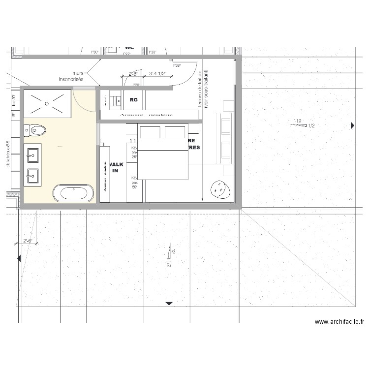 Salle de bain shefford. Plan de 1 pièce et 205 m2