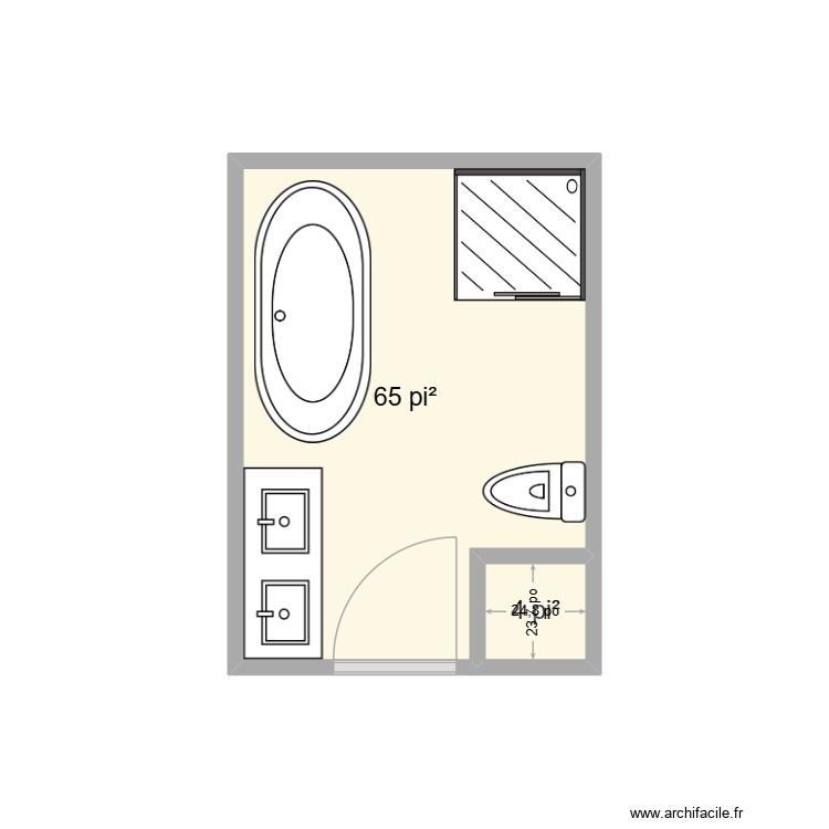 sdb nicole 1. Plan de 0 pièce et 0 m2