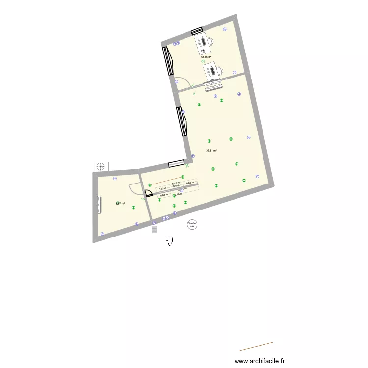 plan appart Georgitta. Plan de 3 et 56 m² plan appart Georgitta. Plan de 3 et 56 m²