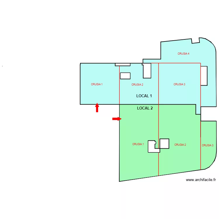 LOCALS TERRASSES D'EMPRIVAT. ESCALDES. Plan de 