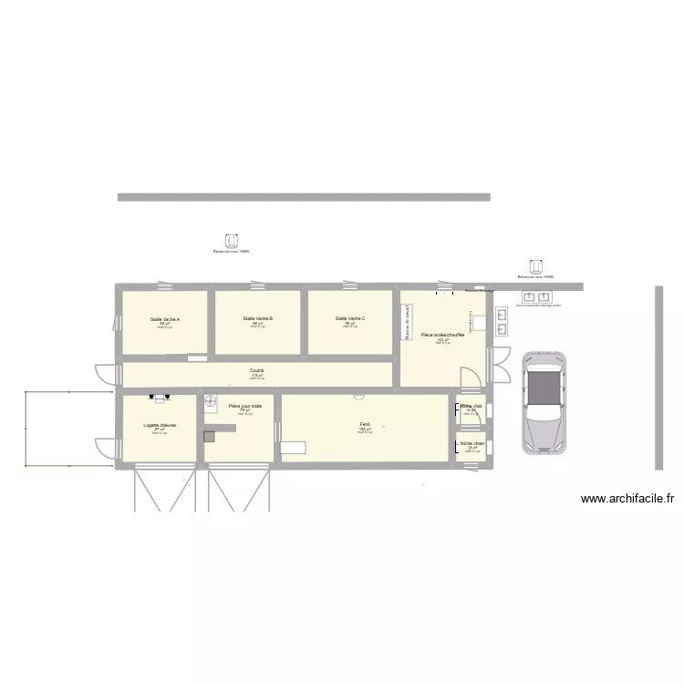 Grange B&eacute;gin V1.3. Plan de 10 Pièces et 87 m²