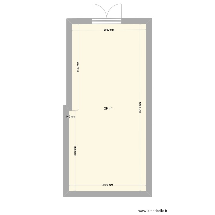 POKE MONTROUGE . Plan de 1 pièce et 29 m2