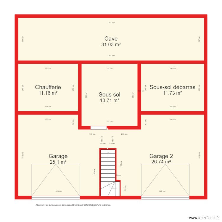 BI 2200 sous sol côté. Plan de 0 pièce et 0 m2