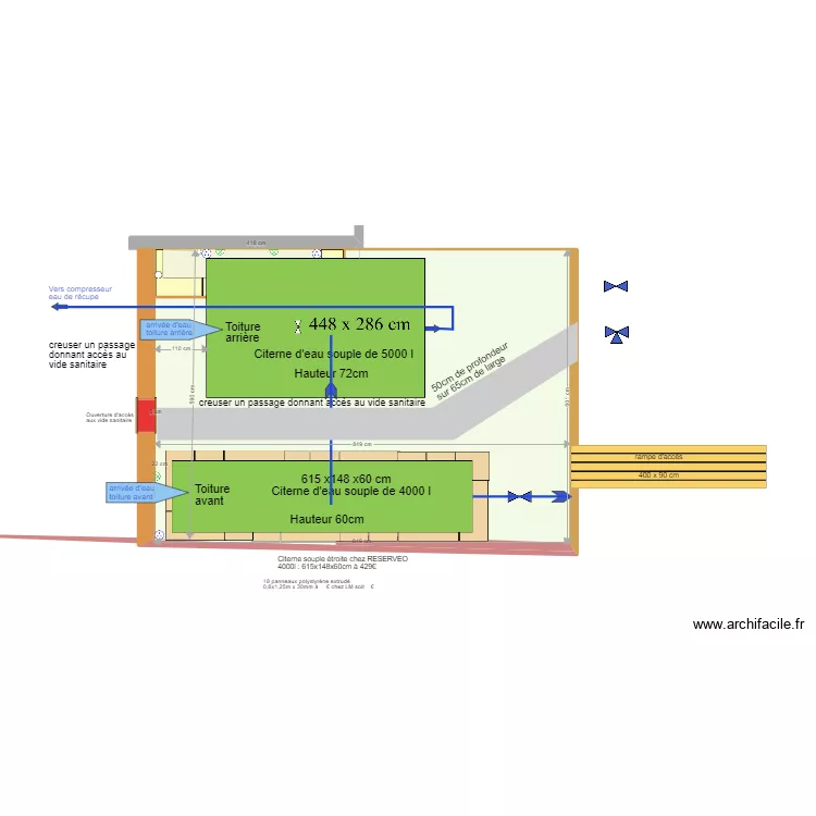  terrasse citerne eau 06. Plan de 