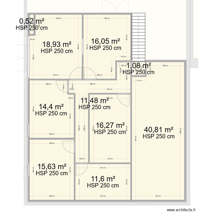 PROJET CHINON etage 1. Plan de 0 pièce et 0 m2