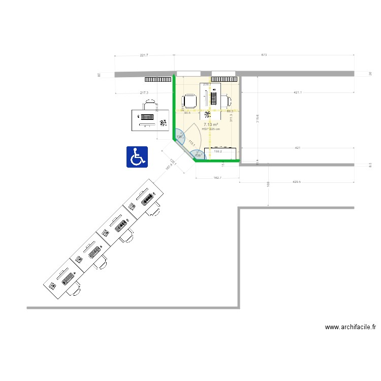 Bureau Pimms. Plan de 0 pièce et 0 m2