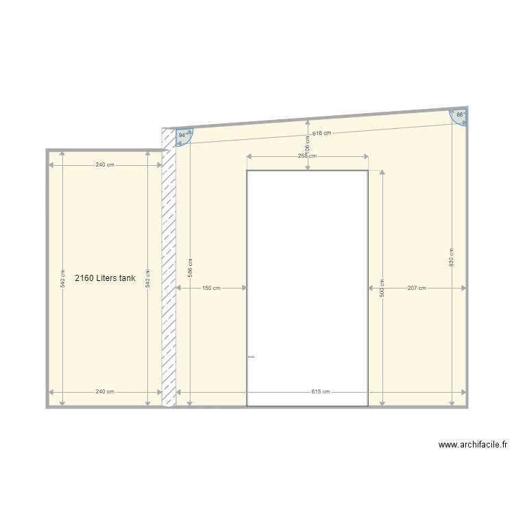 wall 47 and 48 door X 3. Plan de 2 pièces et 50 m2