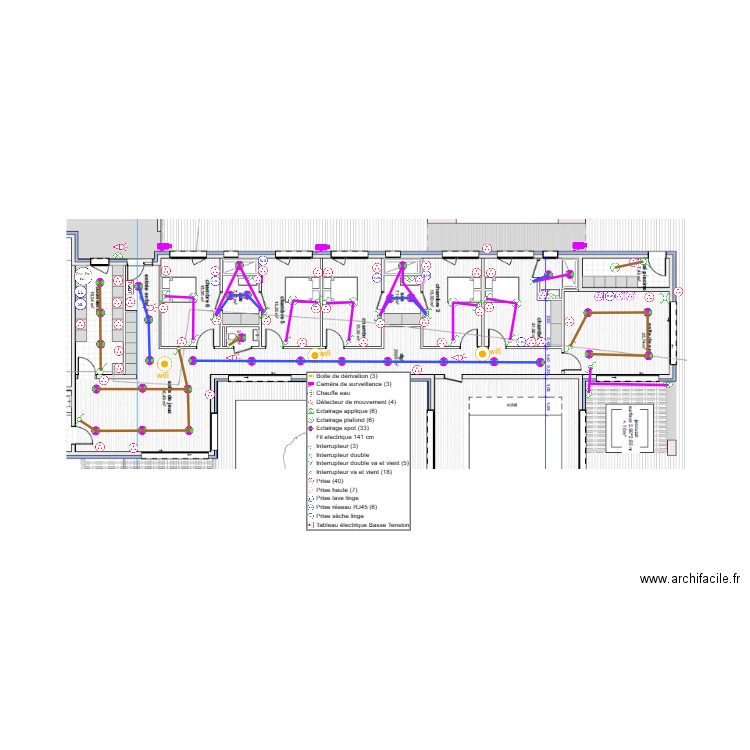 LAVEAU-PLAN ELECTRIQUE RDC ZONE 2. Plan de 0 pièce et 0 m2