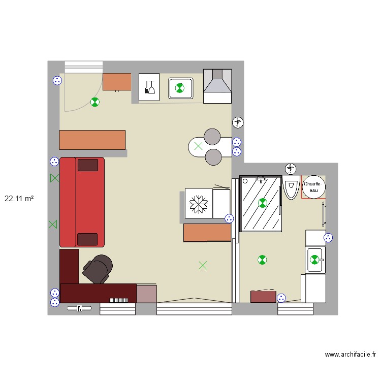 plan h. Plan de 0 pièce et 0 m2