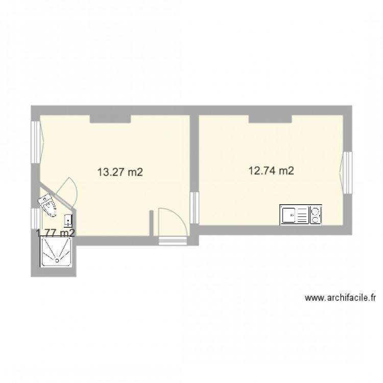 54 merlin 2et gauche. Plan de 0 pièce et 0 m2