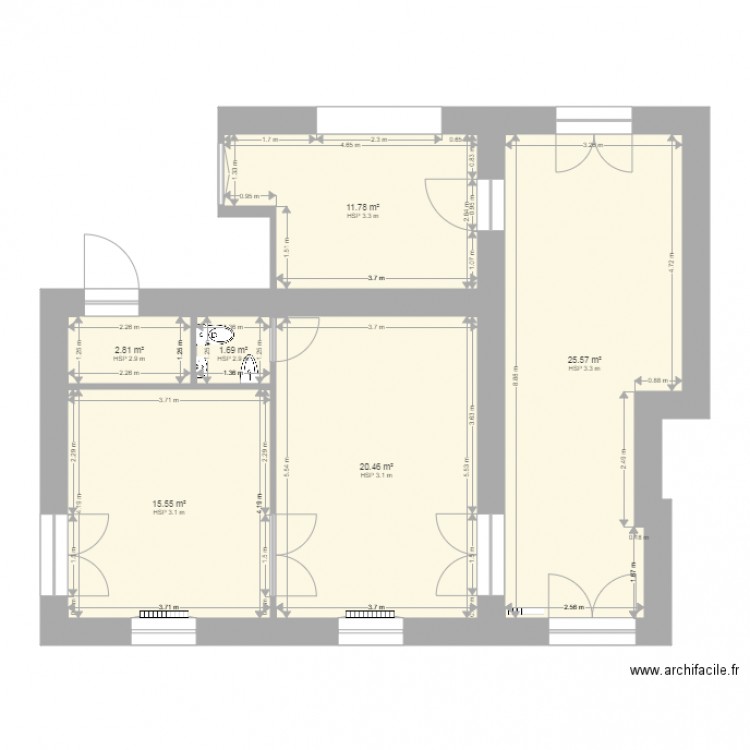 PLAN APPARTEMENT 1 DE BASSE. Plan de 0 pièce et 0 m2