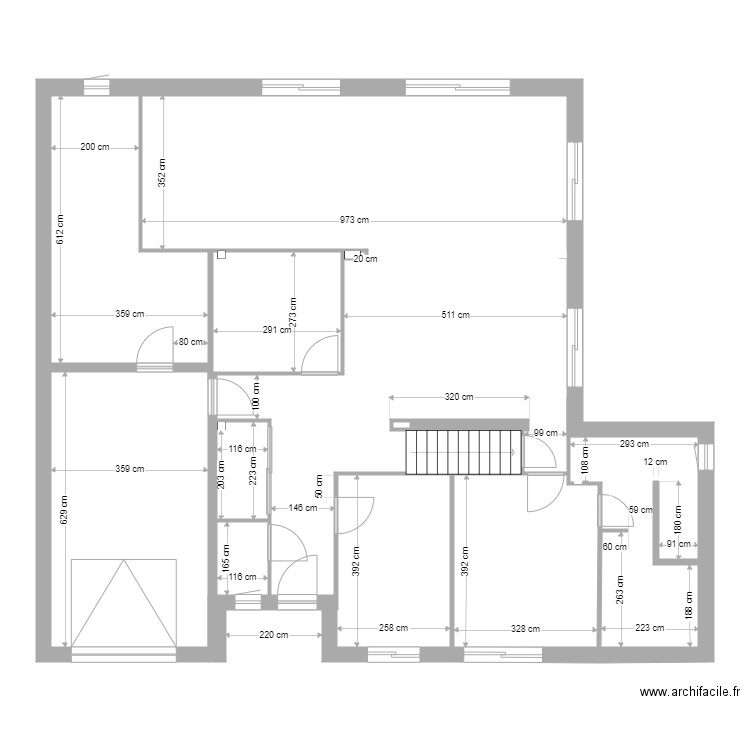 maison4. Plan de 6 pièces et 123 m2