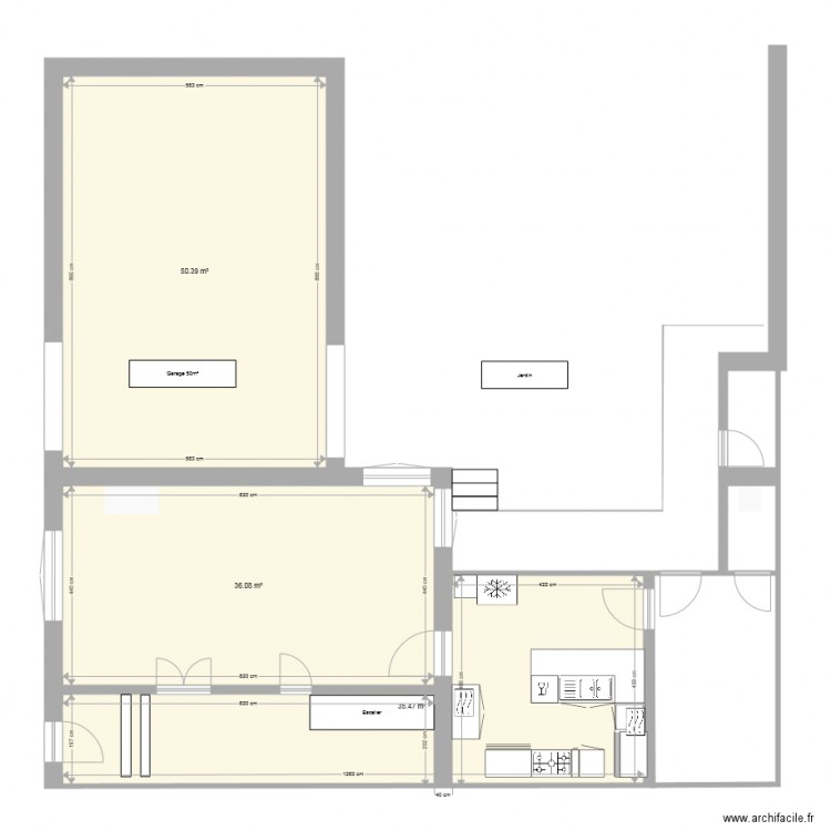 Rdc Projet L. Plan de 0 pièce et 0 m2