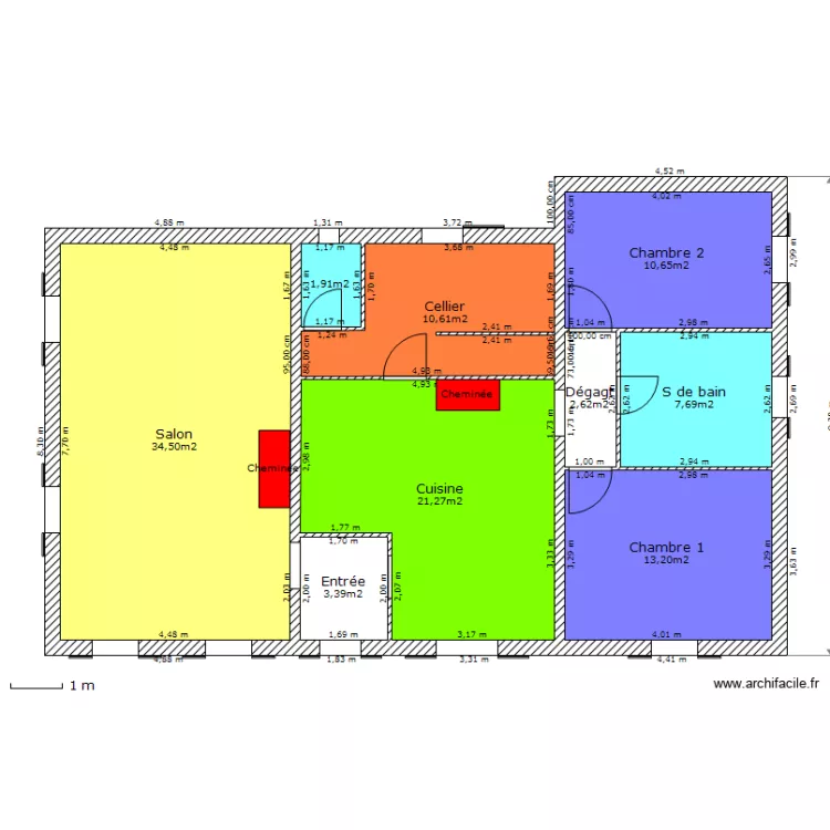 maison-combles. Plan de 
