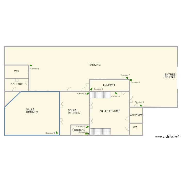 mosquee. Plan de 11 pièces et 709 m2