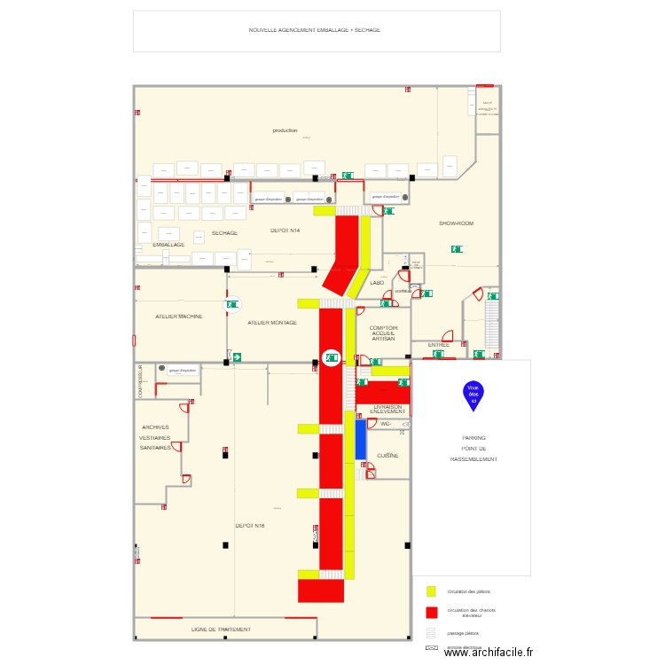 projet agencement emballage et sechage V4. Plan de 0 pièce et 0 m2