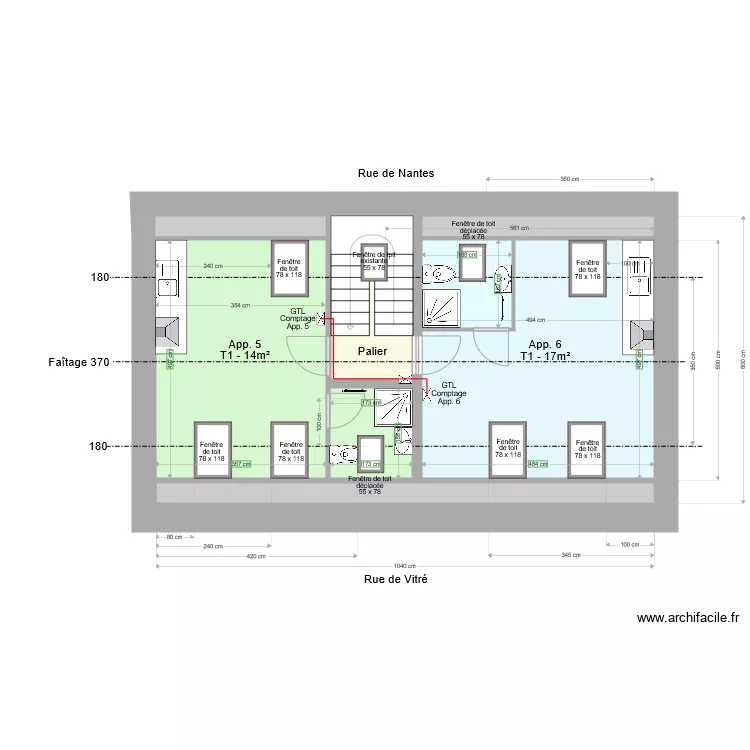 VitreNantes Etage 2 amenagement comble V5. Plan de VitreNantes Etage 2 amenagement comble V5. Plan de