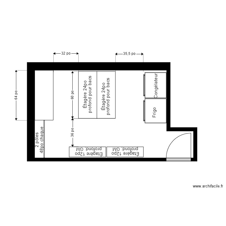 Bouffard rangement. Plan de 0 pièce et 0 m2