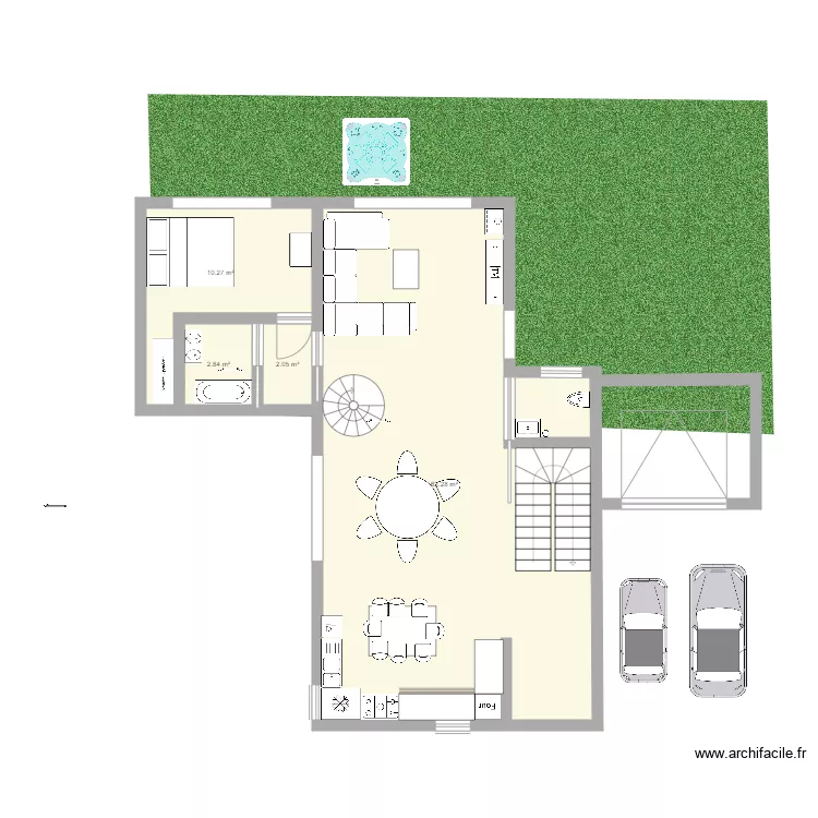 Plan maison RDC. Plan de 