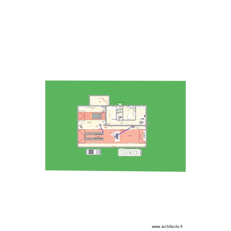 CCT VL Type bâtiment 20 x12. Plan de 7 pièces et 273 m2
