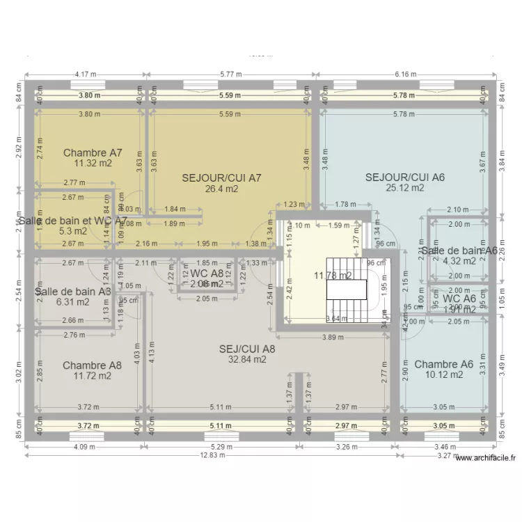 MENNECY3 Comble NESC. Plan de 