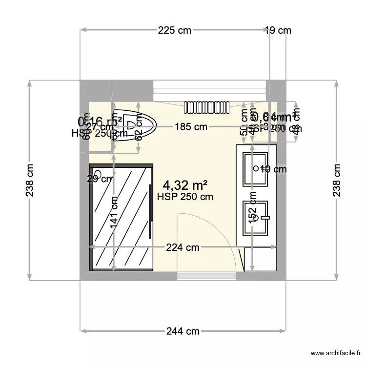 salle de bain. Plan de salle de bain. Plan de