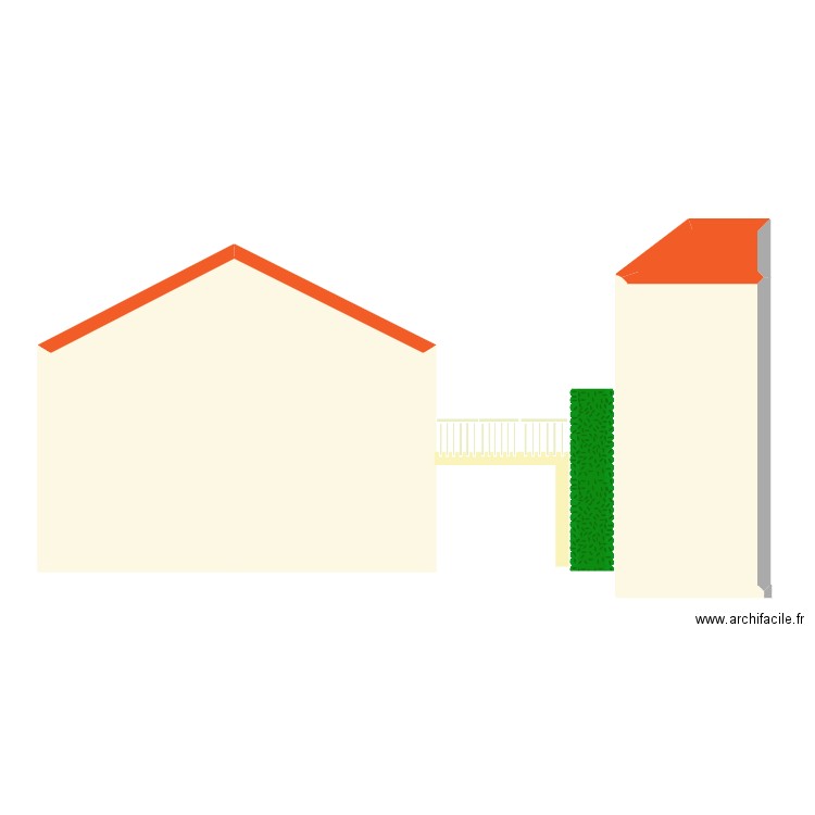 PLAN DE COUPE 3 m. Plan de 3 pièces et 72 m2