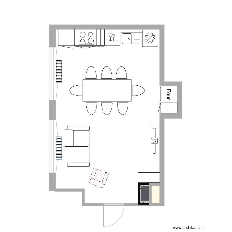 Cuisine Paramé V2. Plan de 0 pièce et 0 m2