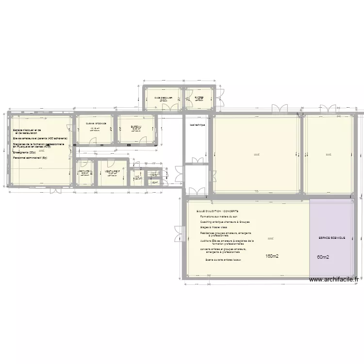 RC et SALLE AUDITION IMPULSE maj 30-06-22 . Plan de 