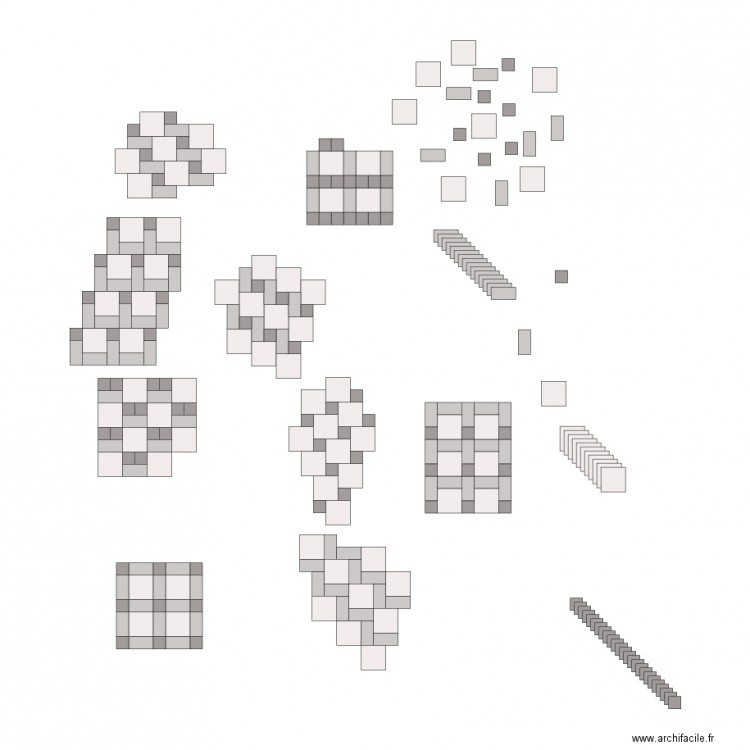 essai calepinage. Plan de 0 pièce et 0 m2