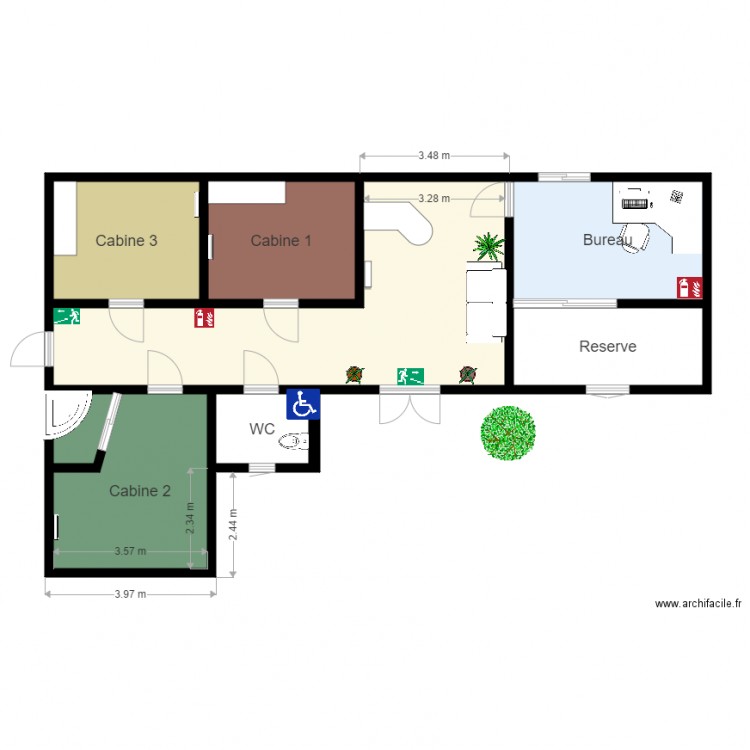 Institut amandine. Plan de 0 pièce et 0 m2