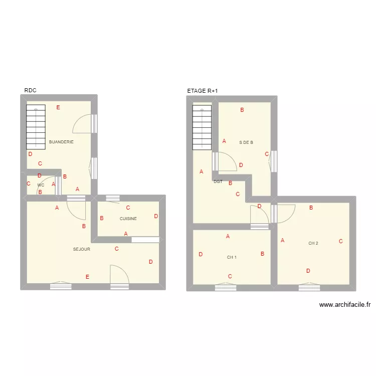 MARSAUDON 2 FOSSE. Plan de 