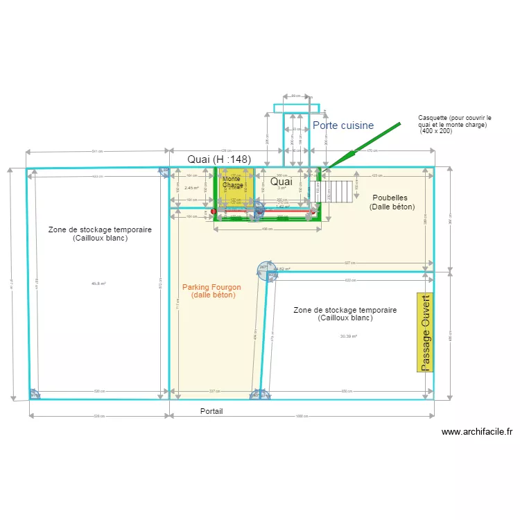 SC API côté Quai . Plan de SC API côté Quai . Plan de
