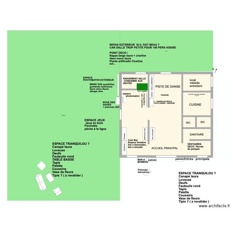 PLAN PREVI SALLE BOIS HANTE ANNIVERSAIRE. Plan de 0 pièce et 0 m2