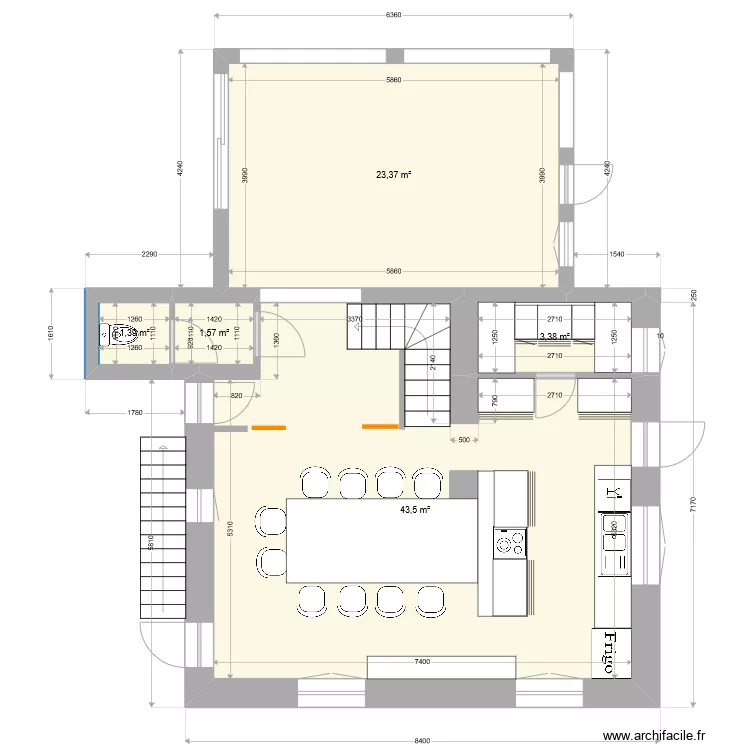 maison cuisine. Plan de 