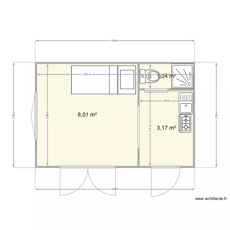 cabanon. Plan de 3 et 12 m² cabanon. Plan de 3 et 12 m²