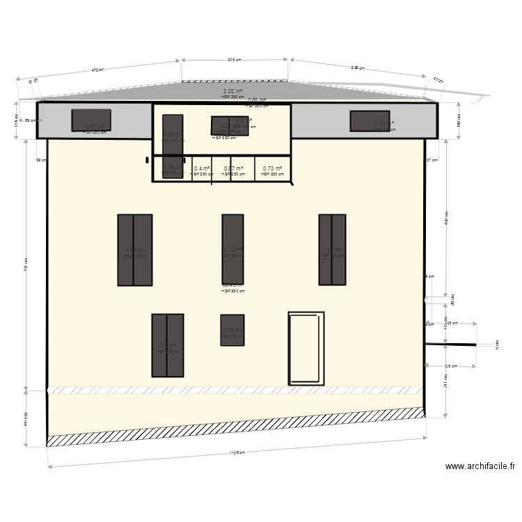 Elevation facade Ouest. Plan de 0 pièce et 0 m2