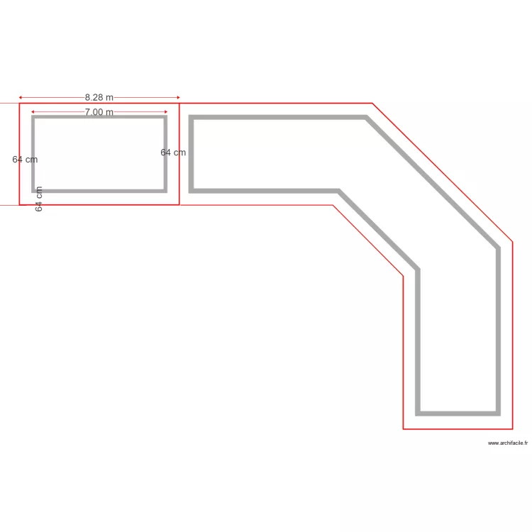 agrandissement foot club de chamoux sur gelon vue d ensemble . Plan de 