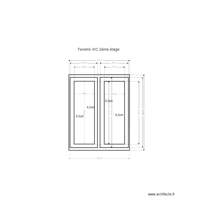 Fenetre WC 2ème étage. Plan de 0 pièce et 0 m2