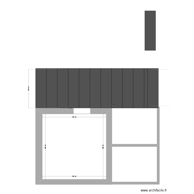 V 5.0.0 toit SANDWICH. Plan de 1 pièce et 36 m2