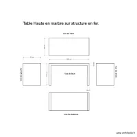 Table haute en marbre